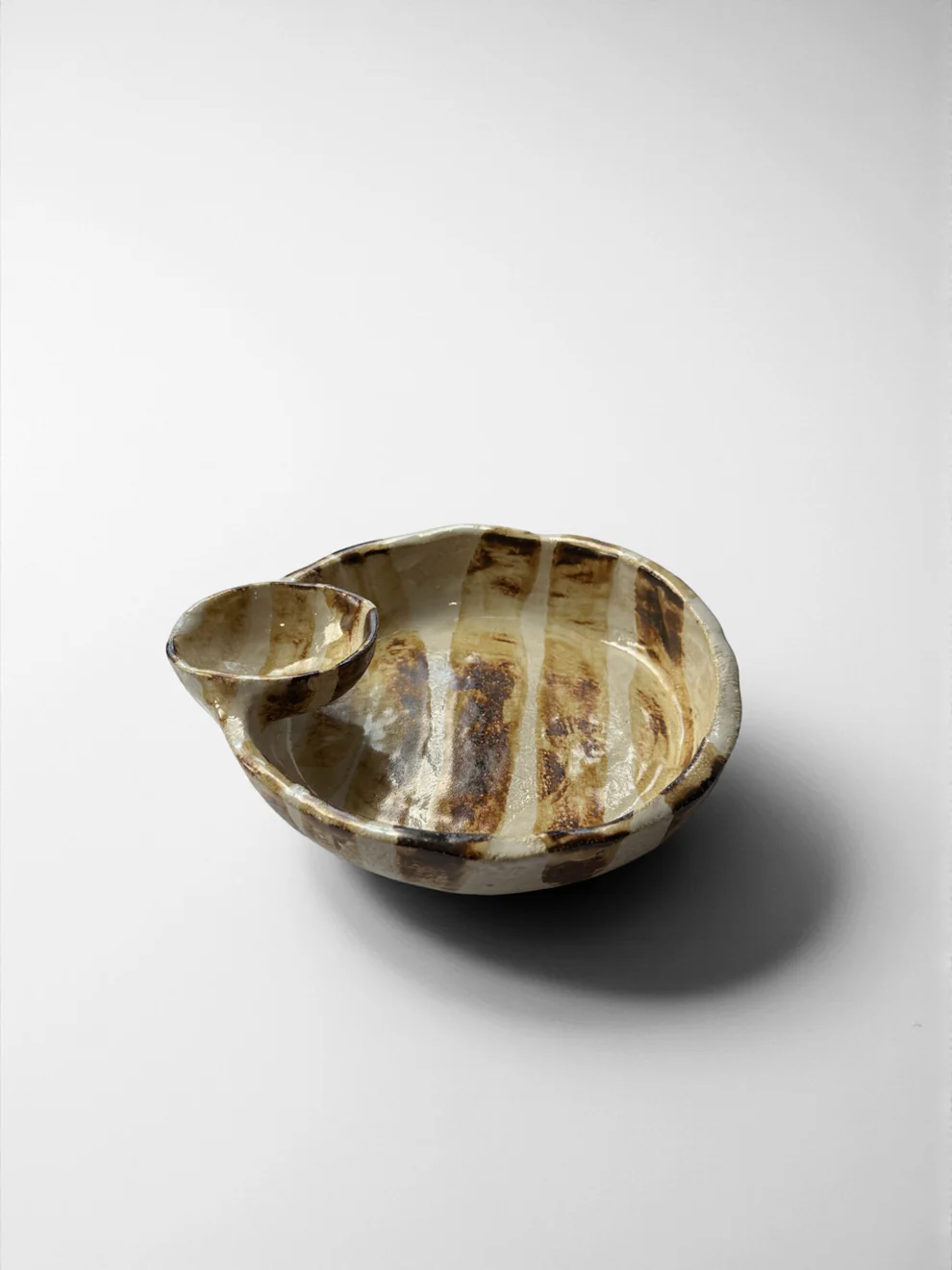 Taila Danae handmade striped ceramic bowl